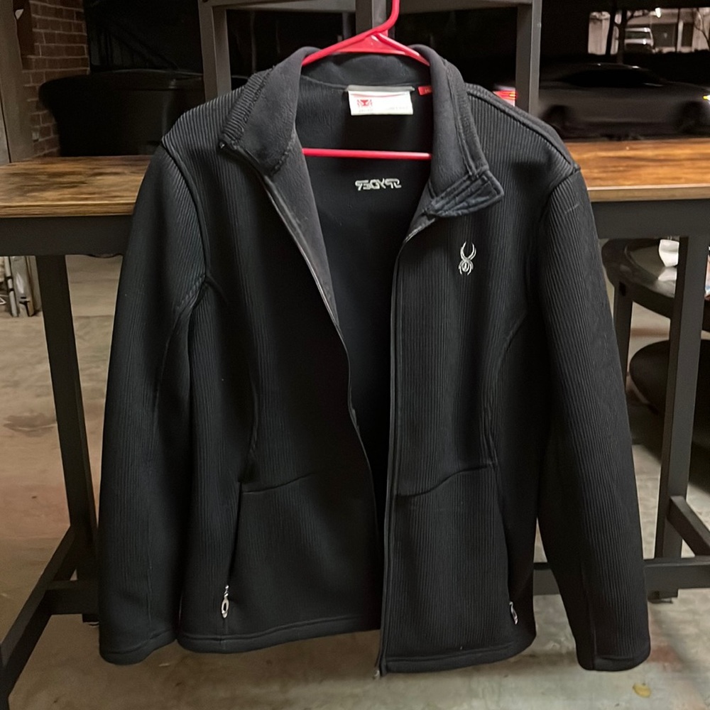 Black spyder ski zip up